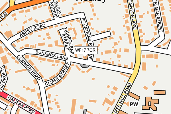 WF17 7QR map - OS OpenMap – Local (Ordnance Survey) WF17 7QR map - OS OpenMap – Local (Ordnance Survey)