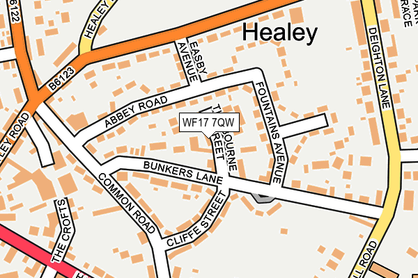 WF17 7QW map - OS OpenMap – Local (Ordnance Survey) WF17 7QW map - OS OpenMap – Local (Ordnance Survey)