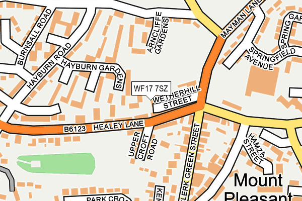 WF17 7SZ map - OS OpenMap – Local (Ordnance Survey) WF17 7SZ map - OS OpenMap – Local (Ordnance Survey)