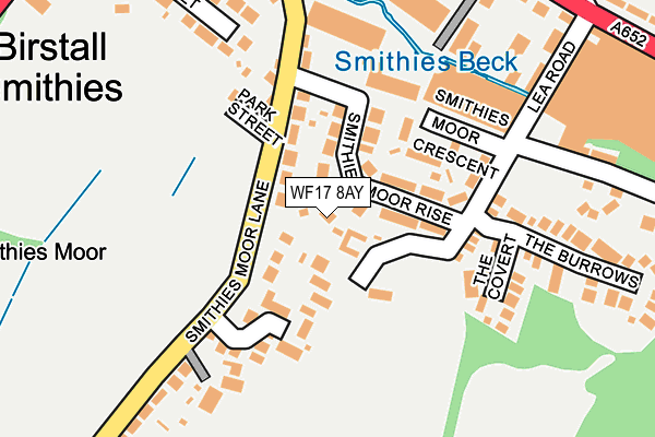 WF17 8AY map - OS OpenMap – Local (Ordnance Survey) WF17 8AY map - OS OpenMap – Local (Ordnance Survey)