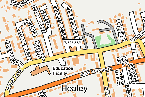 WF17 8BP map - OS OpenMap – Local (Ordnance Survey)