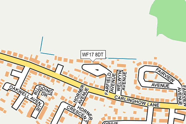 WF17 8DT map - OS OpenMap – Local (Ordnance Survey) WF17 8DT map - OS OpenMap – Local (Ordnance Survey)