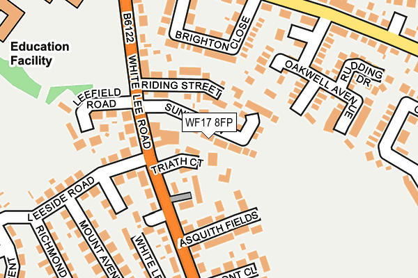 WF17 8FP map - OS OpenMap – Local (Ordnance Survey) WF17 8FP map - OS OpenMap – Local (Ordnance Survey)