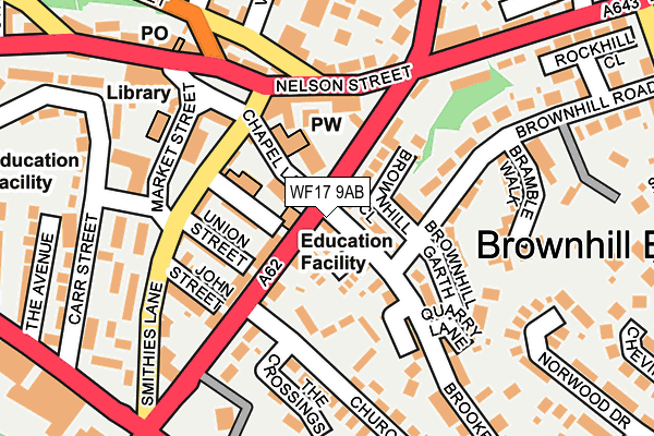 WF17 9AB map - OS OpenMap – Local (Ordnance Survey) WF17 9AB map - OS OpenMap – Local (Ordnance Survey)
