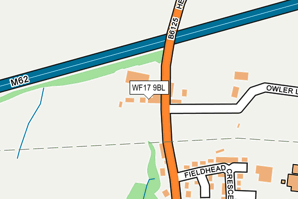 WF17 9BL map - OS OpenMap – Local (Ordnance Survey) WF17 9BL map - OS OpenMap – Local (Ordnance Survey)