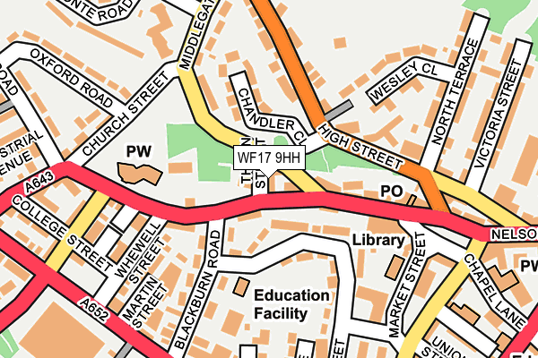 WF17 9HH map - OS OpenMap – Local (Ordnance Survey) WF17 9HH map - OS OpenMap – Local (Ordnance Survey)