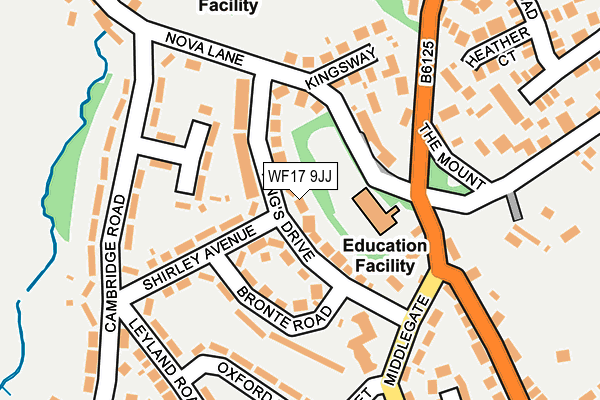 WF17 9JJ map - OS OpenMap – Local (Ordnance Survey) WF17 9JJ map - OS OpenMap – Local (Ordnance Survey)