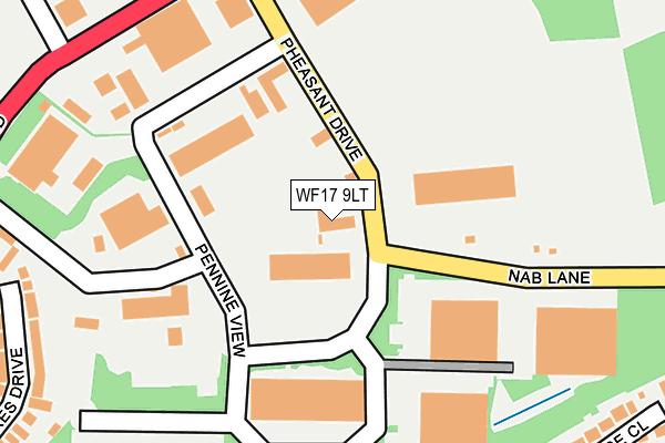 WF17 9LT map - OS OpenMap – Local (Ordnance Survey) WF17 9LT map - OS OpenMap – Local (Ordnance Survey)