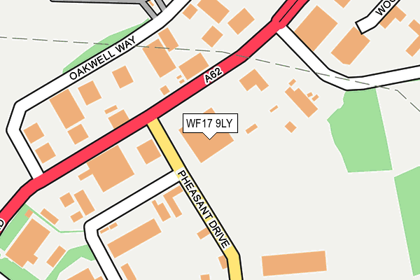 WF17 9LY map - OS OpenMap – Local (Ordnance Survey) WF17 9LY map - OS OpenMap – Local (Ordnance Survey)