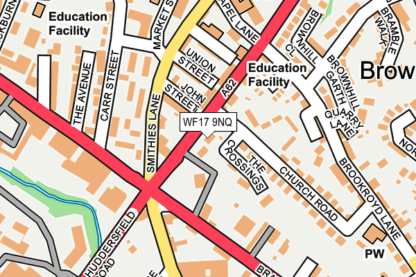 WF17 9NQ map - OS OpenMap – Local (Ordnance Survey) WF17 9NQ map - OS OpenMap – Local (Ordnance Survey)