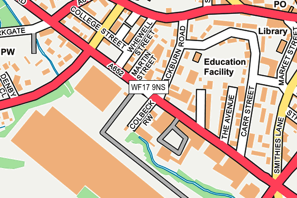 WF17 9NS map - OS OpenMap – Local (Ordnance Survey) WF17 9NS map - OS OpenMap – Local (Ordnance Survey)