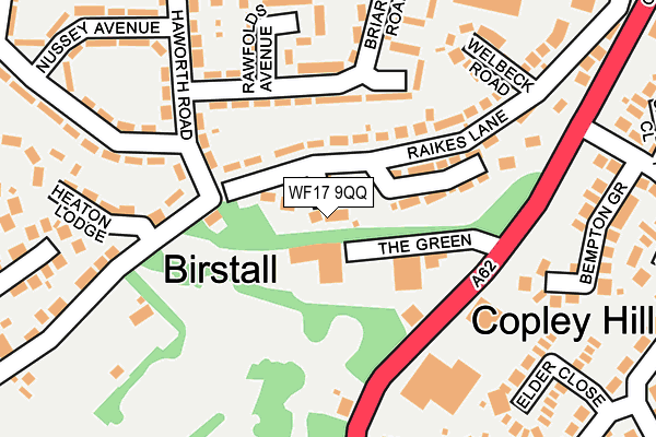 WF17 9QQ map - OS OpenMap – Local (Ordnance Survey)