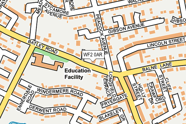 WF2 0AR map - OS OpenMap – Local (Ordnance Survey) WF2 0AR map - OS OpenMap – Local (Ordnance Survey)