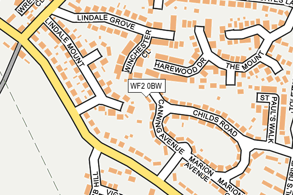 WF2 0BW map - OS OpenMap – Local (Ordnance Survey) WF2 0BW map - OS OpenMap – Local (Ordnance Survey)