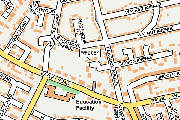 WF2 0EF map - OS OpenMap – Local (Ordnance Survey) WF2 0EF map - OS OpenMap – Local (Ordnance Survey)