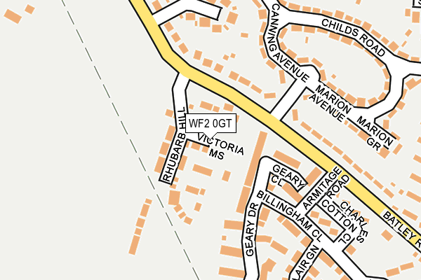 WF2 0GT map - OS OpenMap – Local (Ordnance Survey) WF2 0GT map - OS OpenMap – Local (Ordnance Survey)
