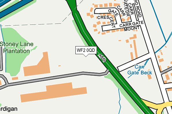 WF2 0QD map - OS OpenMap – Local (Ordnance Survey)