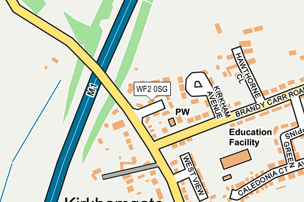 WF2 0SG map - OS OpenMap – Local (Ordnance Survey) WF2 0SG map - OS OpenMap – Local (Ordnance Survey)