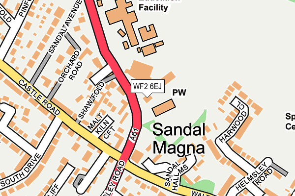WF2 6EJ map - OS OpenMap – Local (Ordnance Survey) WF2 6EJ map - OS OpenMap – Local (Ordnance Survey)