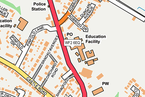 WF2 6EQ map - OS OpenMap – Local (Ordnance Survey) WF2 6EQ map - OS OpenMap – Local (Ordnance Survey)
