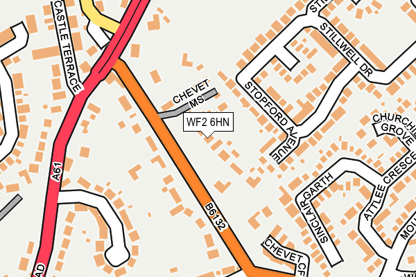WF2 6HN map - OS OpenMap – Local (Ordnance Survey) WF2 6HN map - OS OpenMap – Local (Ordnance Survey)