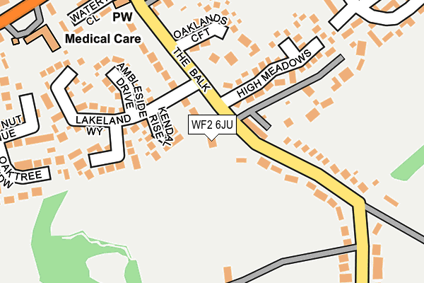 WF2 6JU map - OS OpenMap – Local (Ordnance Survey) WF2 6JU map - OS OpenMap – Local (Ordnance Survey)