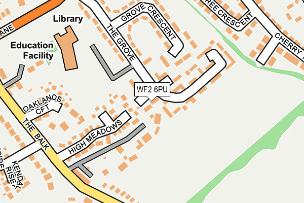 WF2 6PU map - OS OpenMap – Local (Ordnance Survey) WF2 6PU map - OS OpenMap – Local (Ordnance Survey)