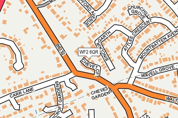 WF2 6QR map - OS OpenMap – Local (Ordnance Survey) WF2 6QR map - OS OpenMap – Local (Ordnance Survey)