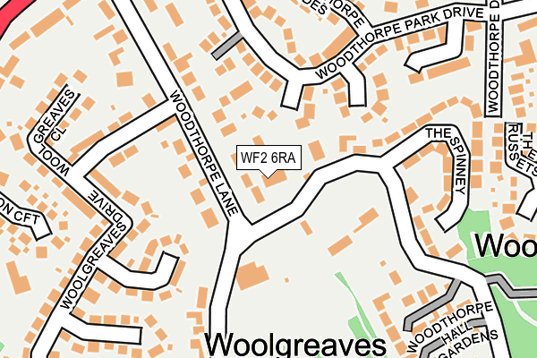 WF2 6RA map - OS OpenMap – Local (Ordnance Survey) WF2 6RA map - OS OpenMap – Local (Ordnance Survey)