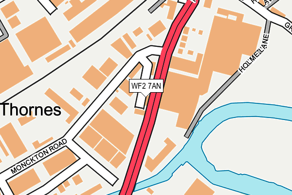 WF2 7AN map - OS OpenMap – Local (Ordnance Survey) WF2 7AN map - OS OpenMap – Local (Ordnance Survey)