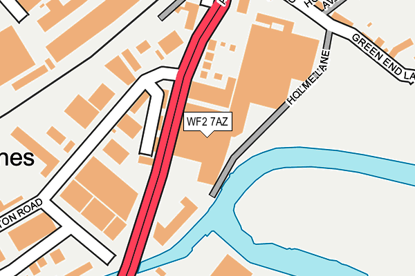WF2 7AZ map - OS OpenMap – Local (Ordnance Survey) WF2 7AZ map - OS OpenMap – Local (Ordnance Survey)