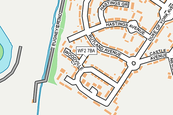 WF2 7BA map - OS OpenMap – Local (Ordnance Survey) WF2 7BA map - OS OpenMap – Local (Ordnance Survey)