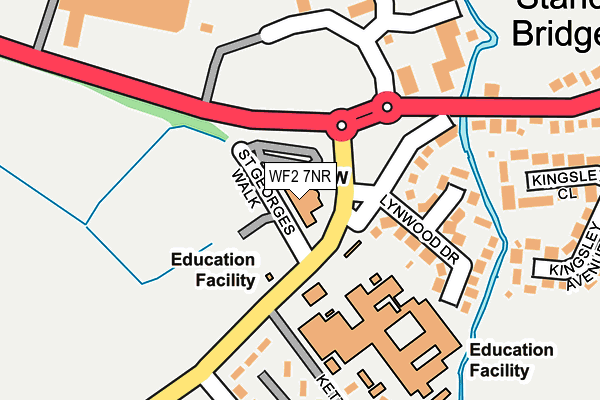 WF2 7NR map - OS OpenMap – Local (Ordnance Survey) WF2 7NR map - OS OpenMap – Local (Ordnance Survey)