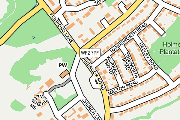 WF2 7PF map - OS OpenMap – Local (Ordnance Survey) WF2 7PF map - OS OpenMap – Local (Ordnance Survey)