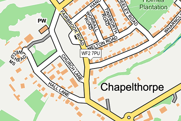WF2 7PU map - OS OpenMap – Local (Ordnance Survey) WF2 7PU map - OS OpenMap – Local (Ordnance Survey)