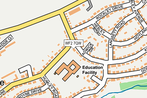 WF2 7QW map - OS OpenMap – Local (Ordnance Survey) WF2 7QW map - OS OpenMap – Local (Ordnance Survey)