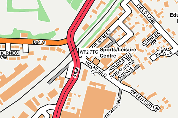 WF2 7TG map - OS OpenMap – Local (Ordnance Survey) WF2 7TG map - OS OpenMap – Local (Ordnance Survey)