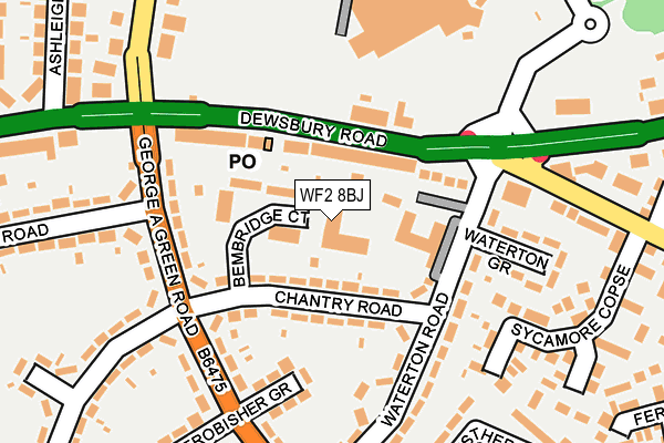 WF2 8BJ map - OS OpenMap – Local (Ordnance Survey) WF2 8BJ map - OS OpenMap – Local (Ordnance Survey)