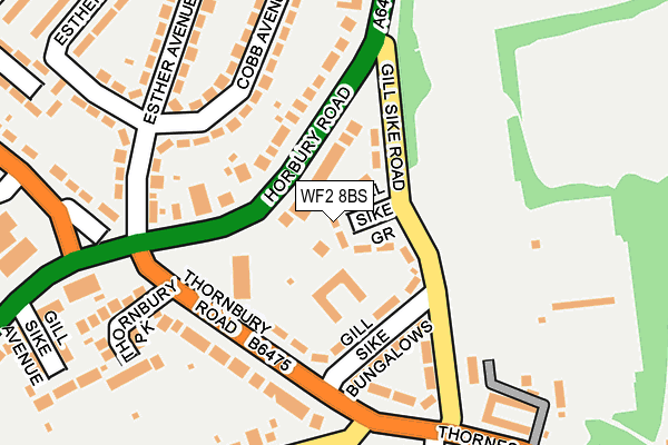 WF2 8BS map - OS OpenMap – Local (Ordnance Survey) WF2 8BS map - OS OpenMap – Local (Ordnance Survey)