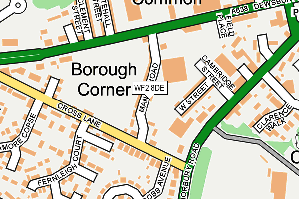 WF2 8DE map - OS OpenMap – Local (Ordnance Survey) WF2 8DE map - OS OpenMap – Local (Ordnance Survey)