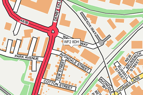WF2 8DH map - OS OpenMap – Local (Ordnance Survey) WF2 8DH map - OS OpenMap – Local (Ordnance Survey)