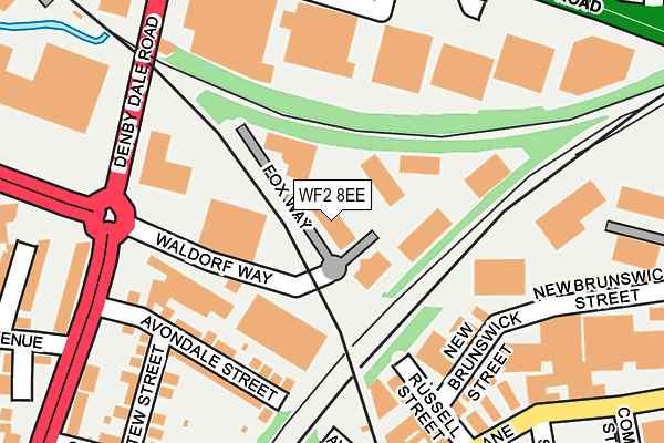 WF2 8EE map - OS OpenMap – Local (Ordnance Survey) WF2 8EE map - OS OpenMap – Local (Ordnance Survey)