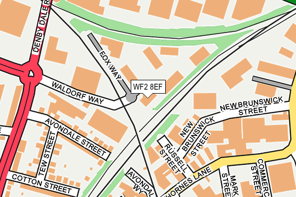 WF2 8EF map - OS OpenMap – Local (Ordnance Survey) WF2 8EF map - OS OpenMap – Local (Ordnance Survey)