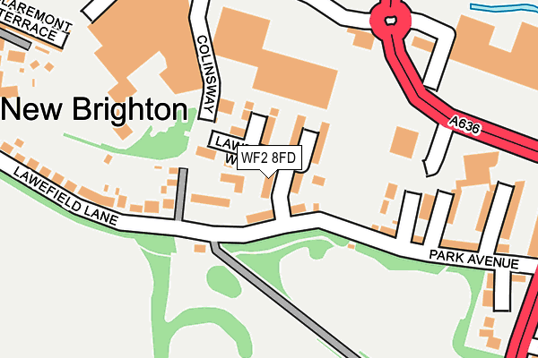 WF2 8FD map - OS OpenMap – Local (Ordnance Survey) WF2 8FD map - OS OpenMap – Local (Ordnance Survey)