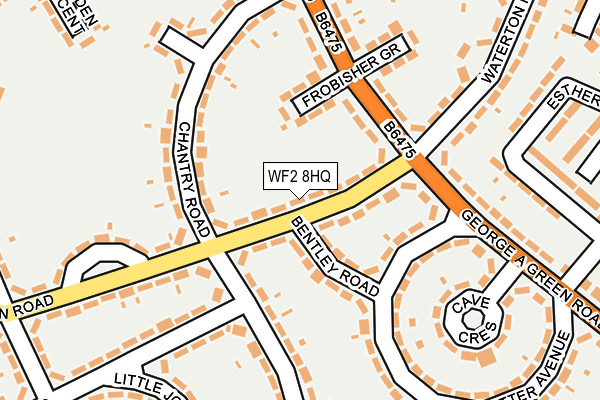 WF2 8HQ map - OS OpenMap – Local (Ordnance Survey) WF2 8HQ map - OS OpenMap – Local (Ordnance Survey)