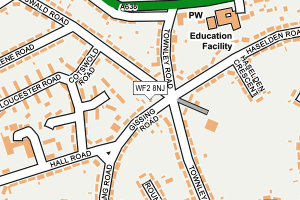 WF2 8NJ map - OS OpenMap – Local (Ordnance Survey) WF2 8NJ map - OS OpenMap – Local (Ordnance Survey)