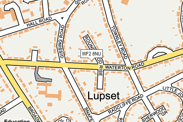WF2 8NU map - OS OpenMap – Local (Ordnance Survey) WF2 8NU map - OS OpenMap – Local (Ordnance Survey)