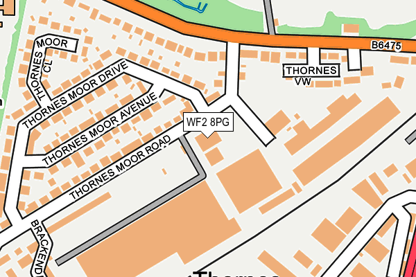 WF2 8PG map - OS OpenMap – Local (Ordnance Survey) WF2 8PG map - OS OpenMap – Local (Ordnance Survey)
