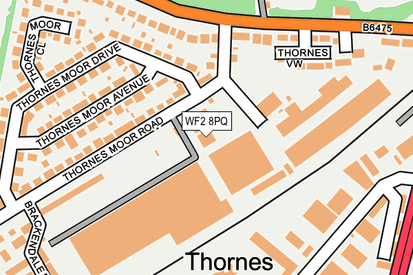 WF2 8PQ map - OS OpenMap – Local (Ordnance Survey) WF2 8PQ map - OS OpenMap – Local (Ordnance Survey)