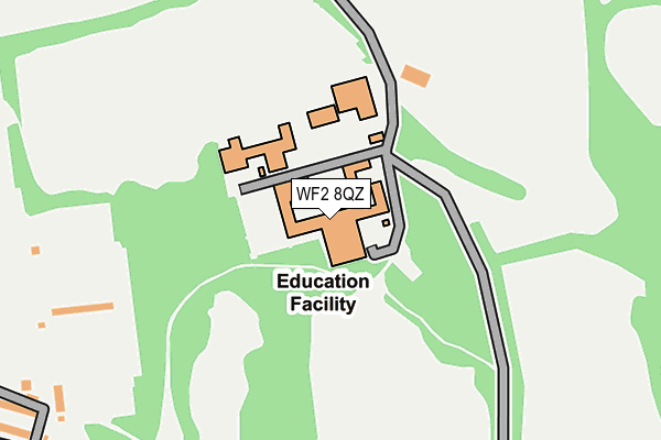 WF2 8QZ map - OS OpenMap – Local (Ordnance Survey)